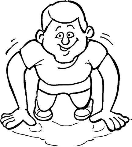 Push Ups  Coloring Page